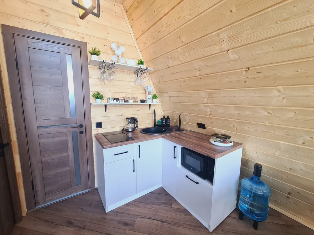 Дом 60m2 — чан, кухня-гостиная, размещение до 6 человек