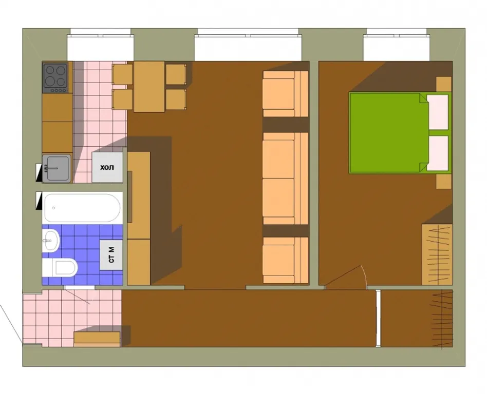 Квартира 2-комнатная Квартира — Омск