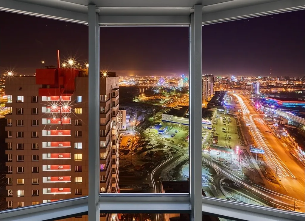 Студия Sky класса с шикарным видом на город