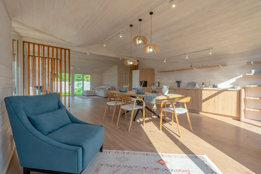 Светлый дом с панорамной гостиной