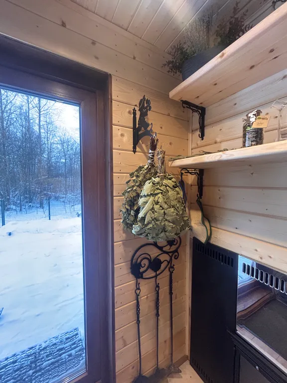 Баня на дровах с гостевым домиком