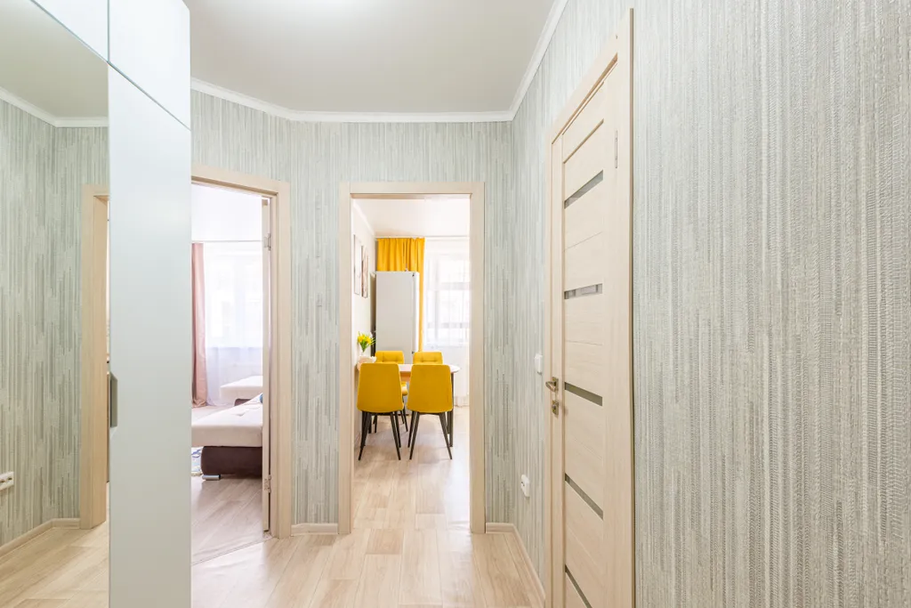 В центре в современном доме с гостиничным сервисом бесконтактно