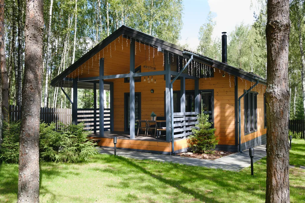 Эстетичное шале в лесу с безлимитом на баню и купель