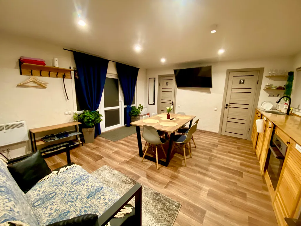 Домик Рокс с баней, банным чаном и чашей для купания