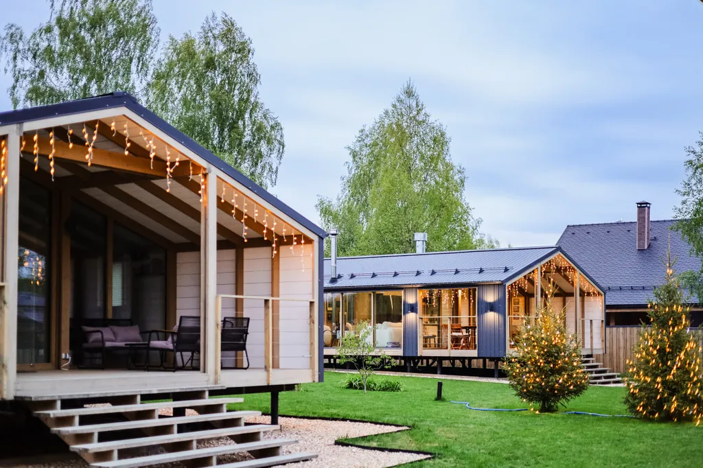 Черный дом на берегу водохранилища