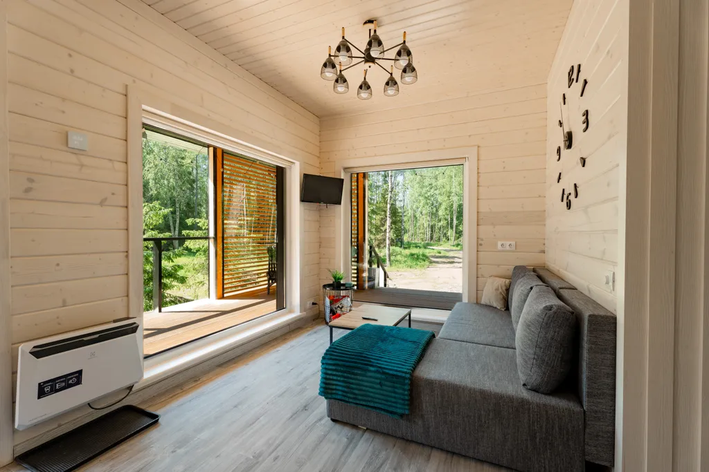 Коттедж в сосновом лесу с сауной