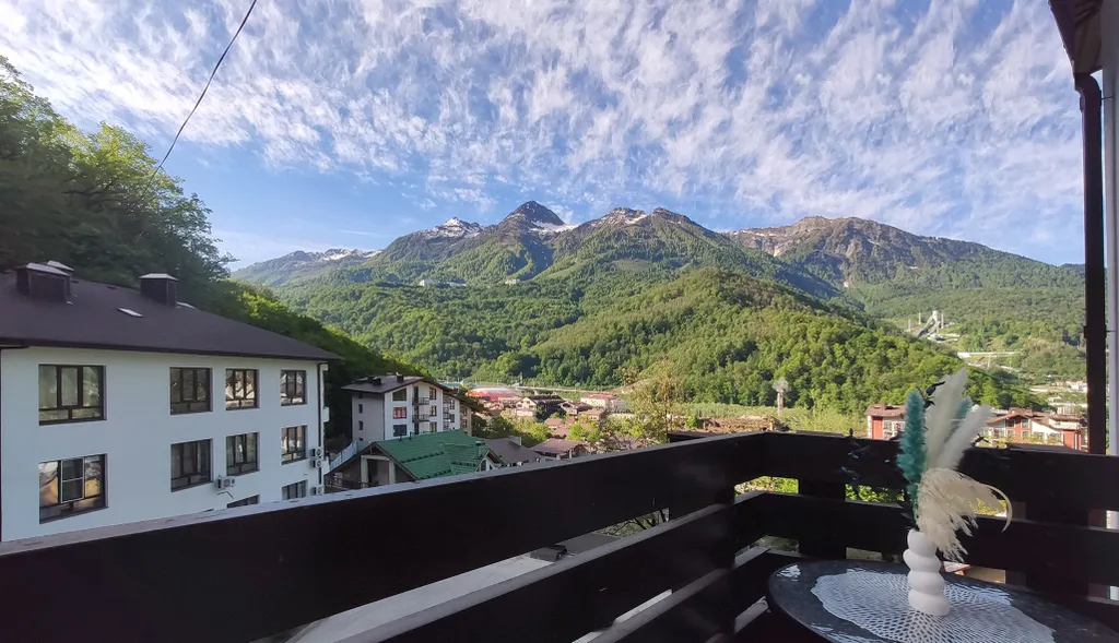 Квартира Квартира Панорамный двухместный апартамент улучшенный комфорт с кухней и балкон — Эсто-Садок