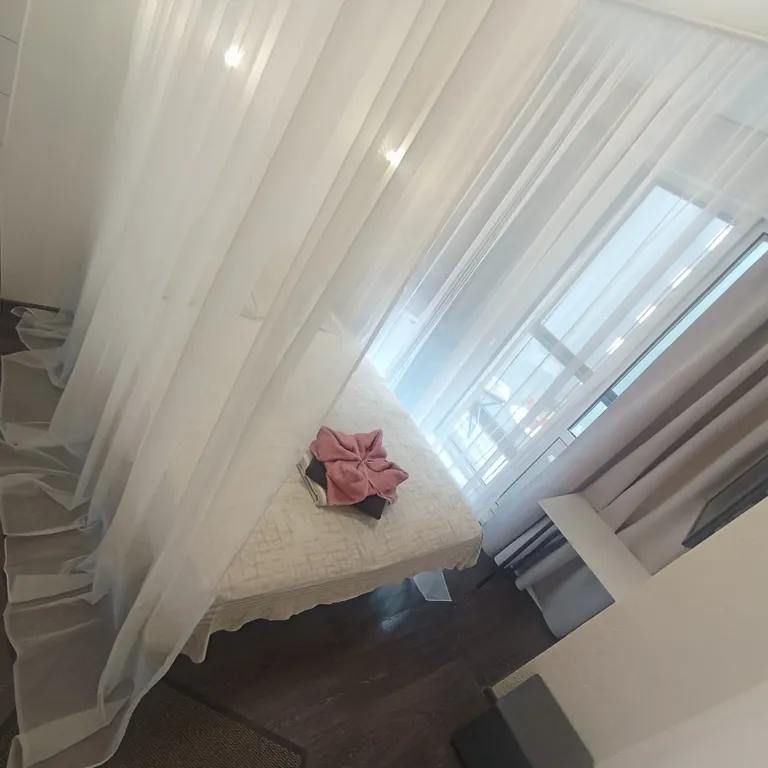 Квартира с балдахином, балконом с лаундж зоной для чая и кофе