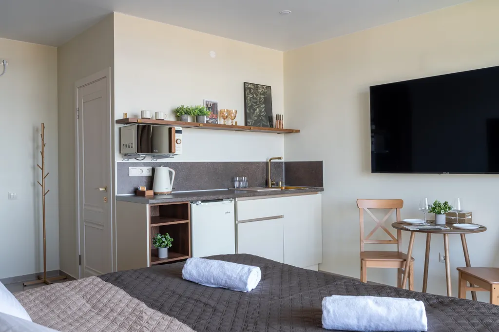 Квартира Апартаменты с балконом с панорамным видом и бассейном — Сириус