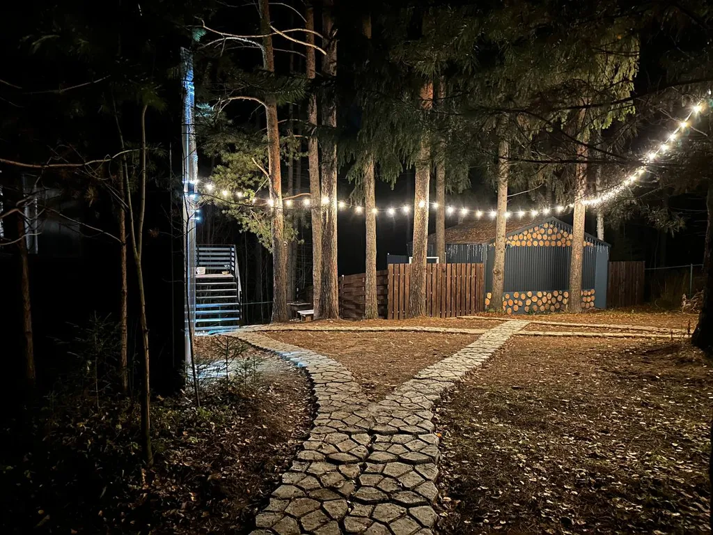 Дом в черте города в лесу