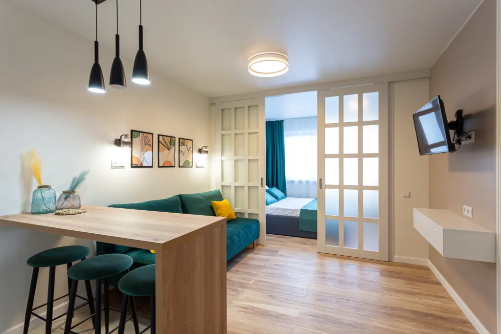 Квартира Квартира Современная и яркая студия Морент в ЖК Фрукты — Сириус