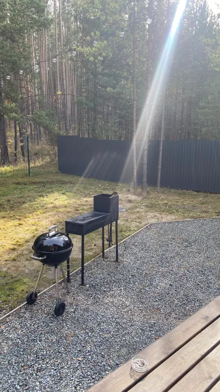 Дом с чаном среди соснового леса