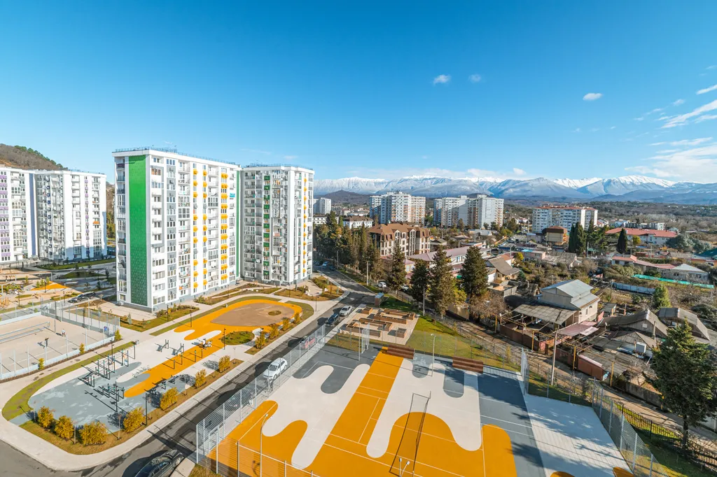 Квартира Квартира Современная студия с видом на горы Абхазии. Вблизи моря и набережной! — Сириус