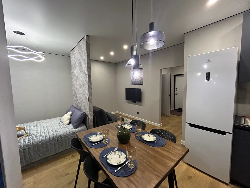 Уютная студия у ТРЦ Талисман с барбекю зоной