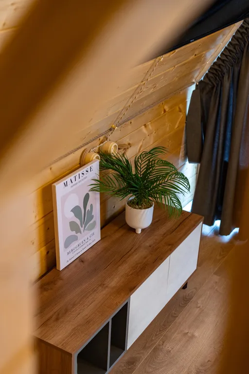 Двухэтажный A-Frame дом у реки Гарабаши с видом на горы