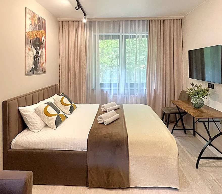 Новые апартаменты с видом на сосновый парк рядом с морем