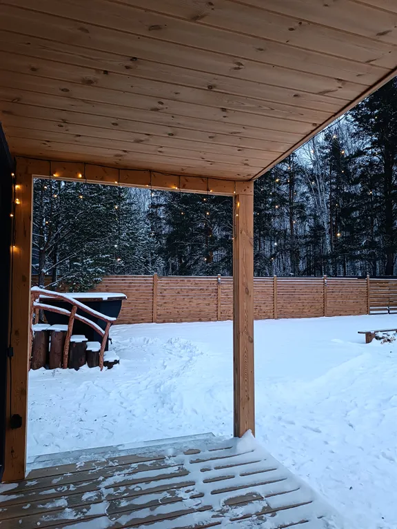 Дом у леса с банным чаном и баней