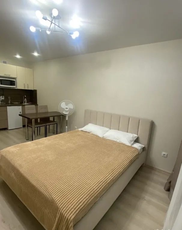 Уютная студия с красивым видом из окна