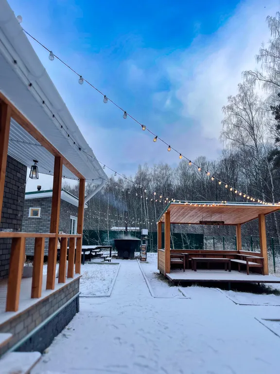 Дом в лесу с баней и чаном