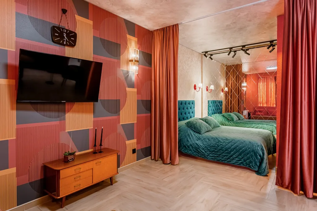 Квартира Red красный apartments квартира премиум с дизайнерским ремонтом — Мирное