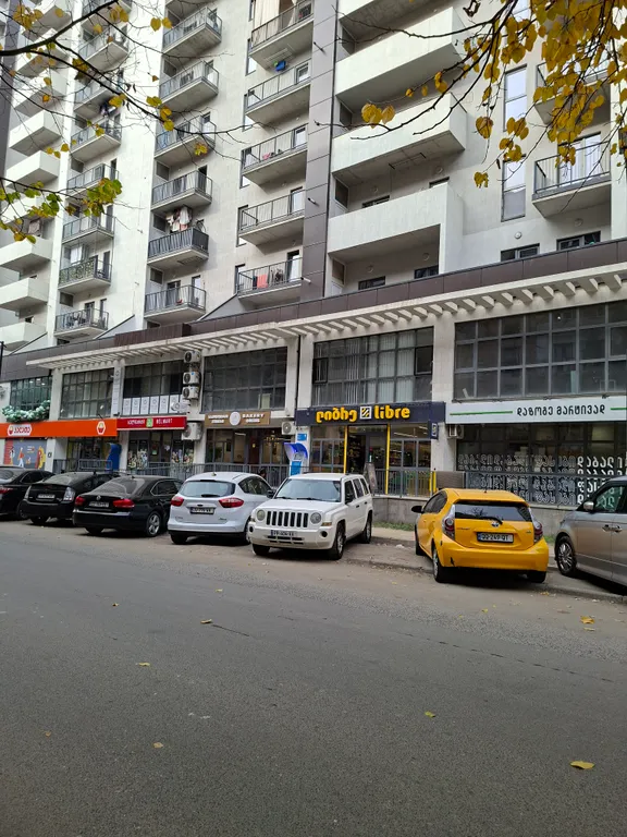 Трёхкомнатная квартира в центре Тбилиси с балконом, вид во двор