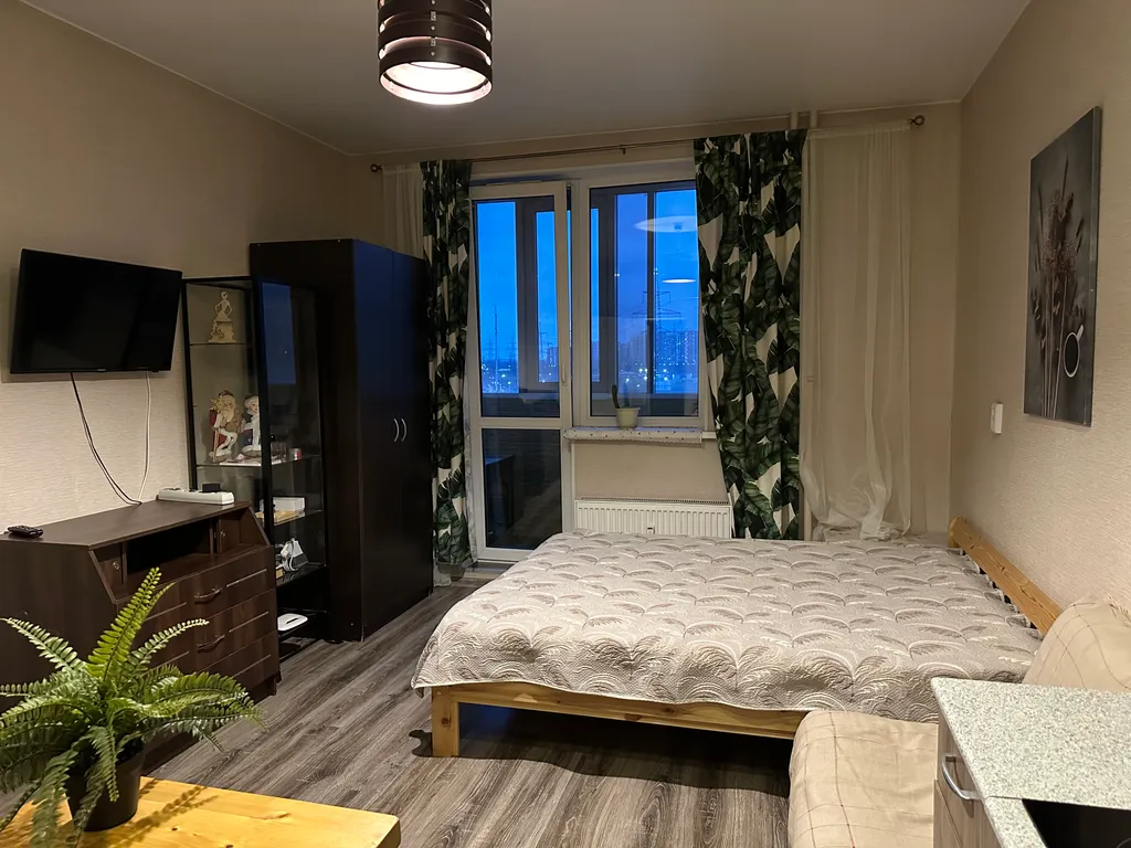 Уютная квартира у метро Девяткино видно из окна