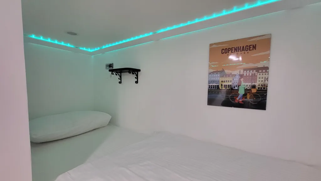 Одноместный изолированный уникальный номер в скандинавском стиле