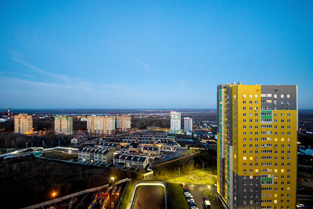 Стильная студия с видом на город в 20 минутах до центра