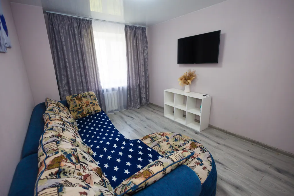 Уютная квартира с широкой кроватью