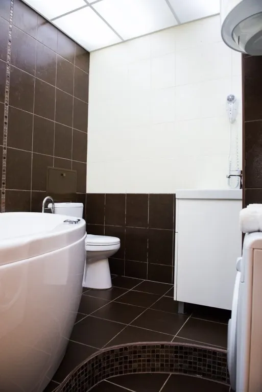 Студия с мраморной барной стойкой и джакузи