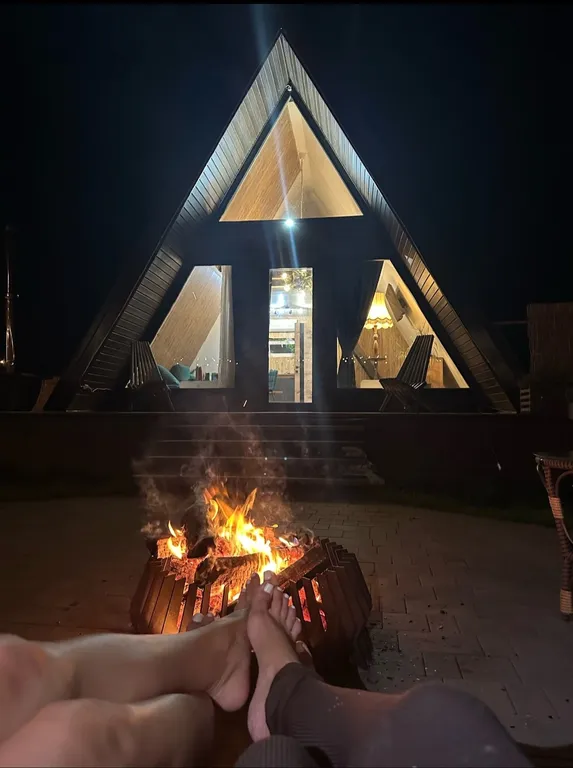 Романтический дом А-фрейм для двоих