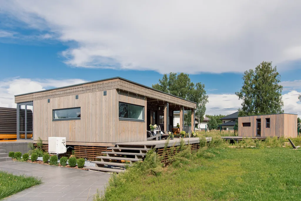 Дом с баней с видом на лес