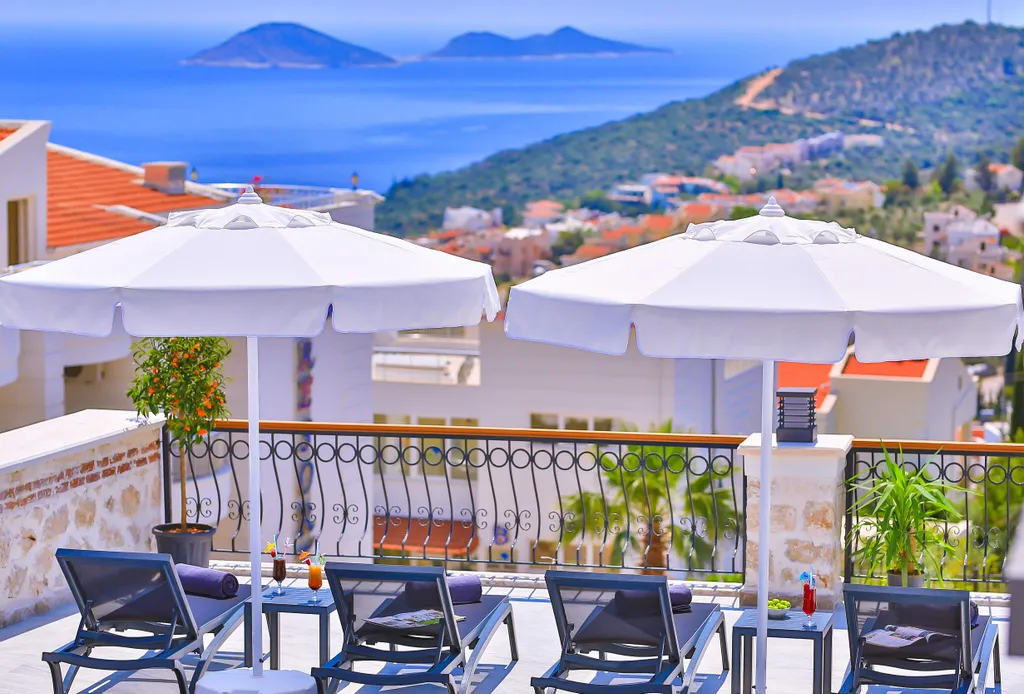 Коттедж Вилла 485 с видом на море и бассейном — Калкан