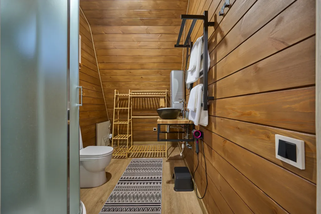 Коттедж Коттедж Шале с 1 спальней, кухня-гостиная с диваном и ванной комнатой — Мезмай