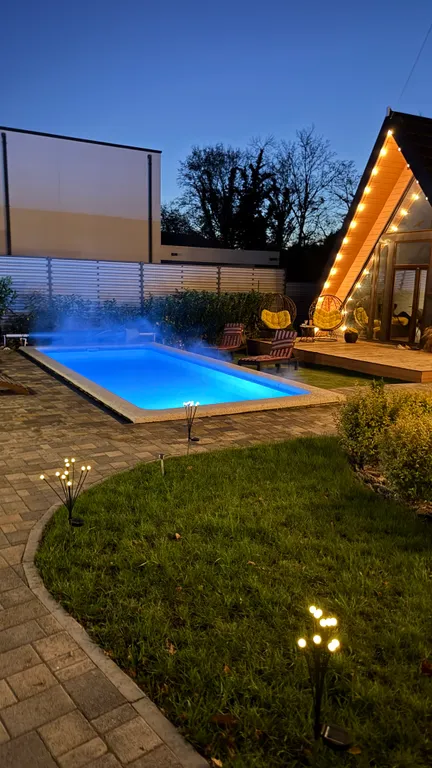 Коттедж А-фрейм коттедж Мята с бассейном — Прасковеевка