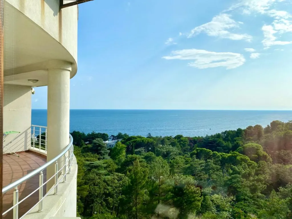 Квартира-студия с видом на море, парк Чаир и гору Ай-Петри