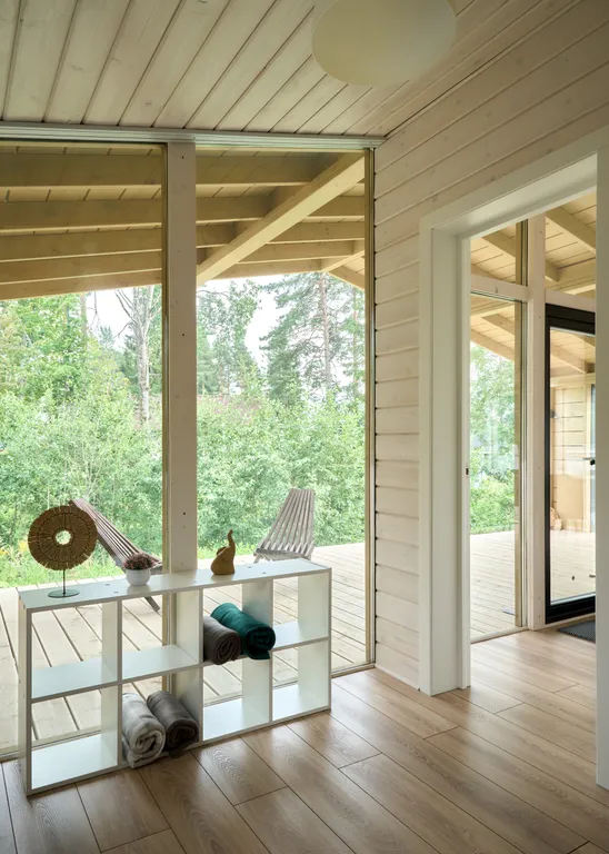 Дом Хвоя с баней с видом на ручей