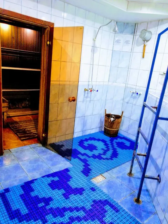 Уютный домик с баней, камином и террасой возле пруда