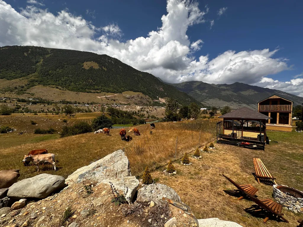 Барнхаус с шикарным видом на горы