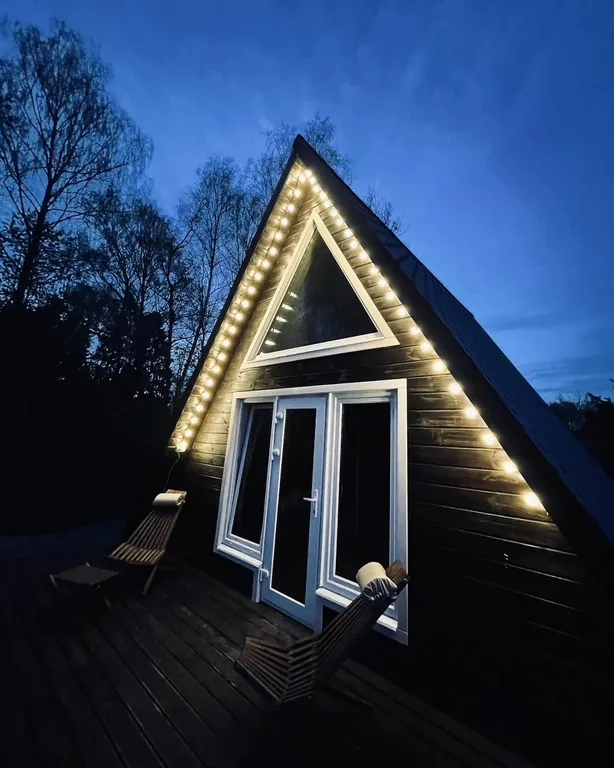 Papino village blue домик рядом с водопадом и лесом