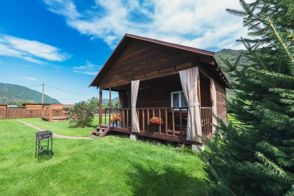 Двухкомнатный коттедж с видом на горы