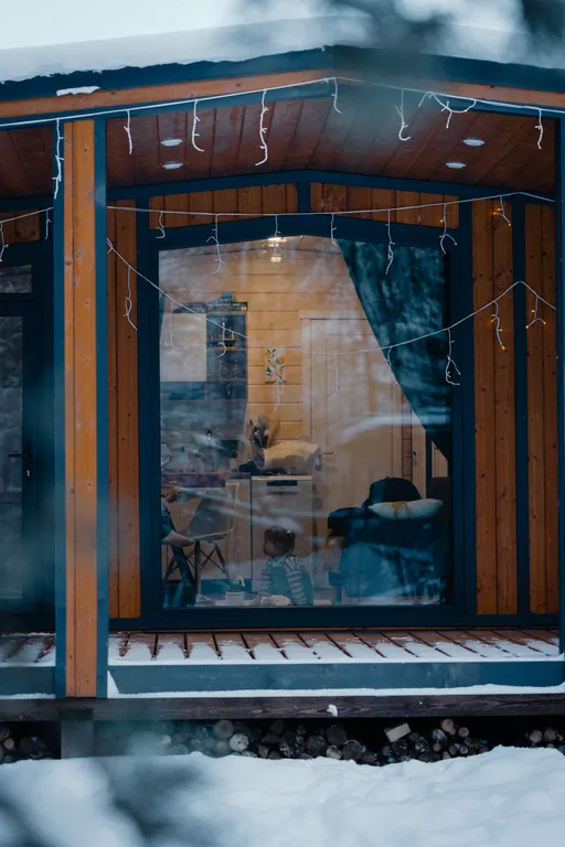 Уютный дом в лесу с панорамой и СПА комплексом