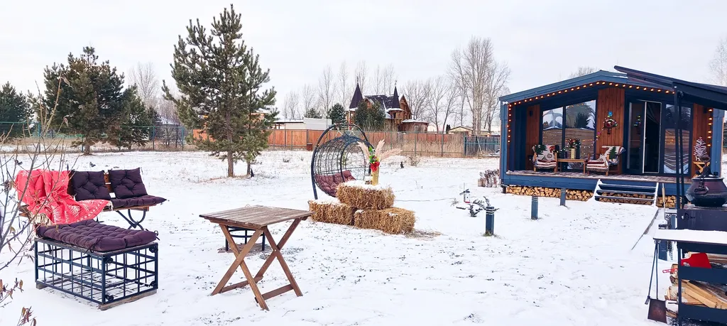 БарнОтдых с купелью, рядом лес и река