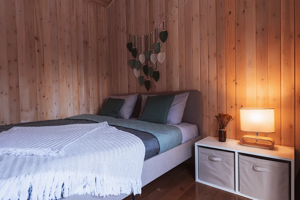 Уютный домик с видом на лес с баней и купелью