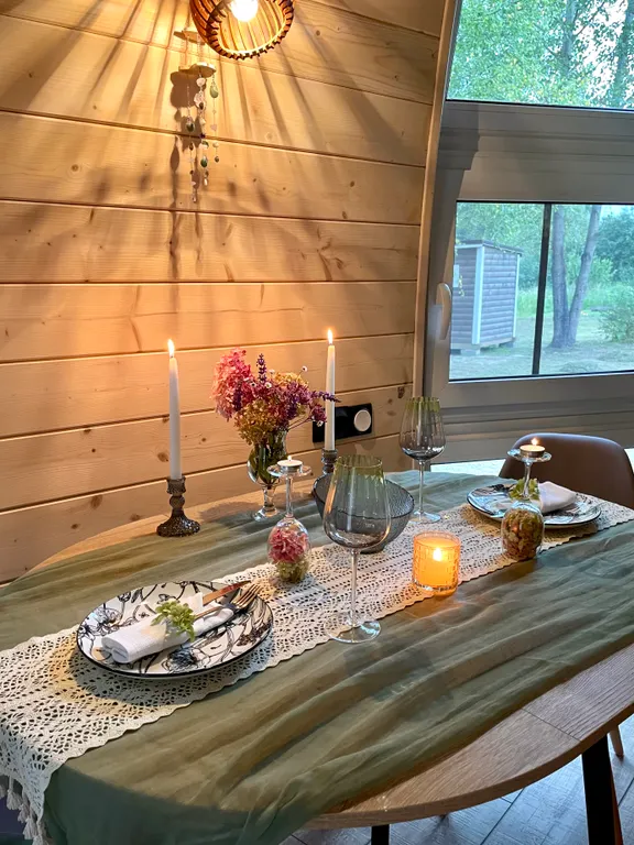 Уникальный купольный дом среди хвойного леса