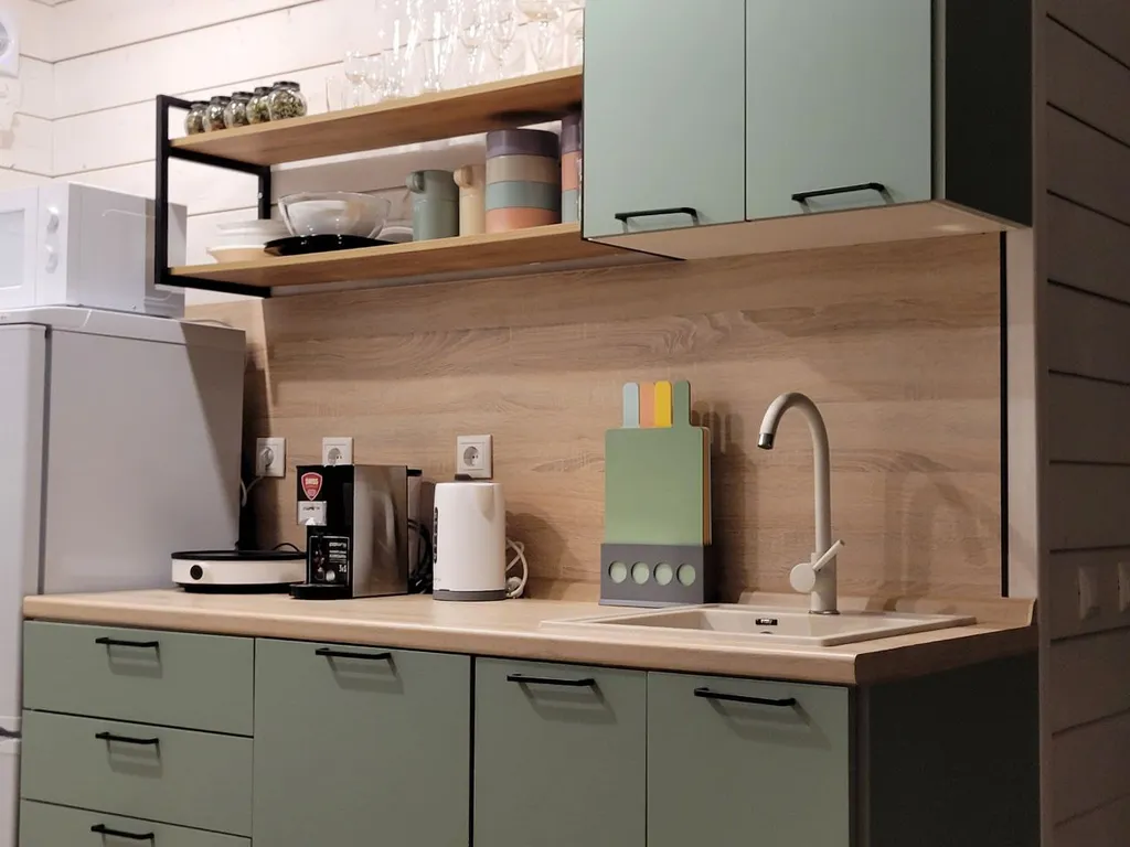 Дом с видом на озеро с баней