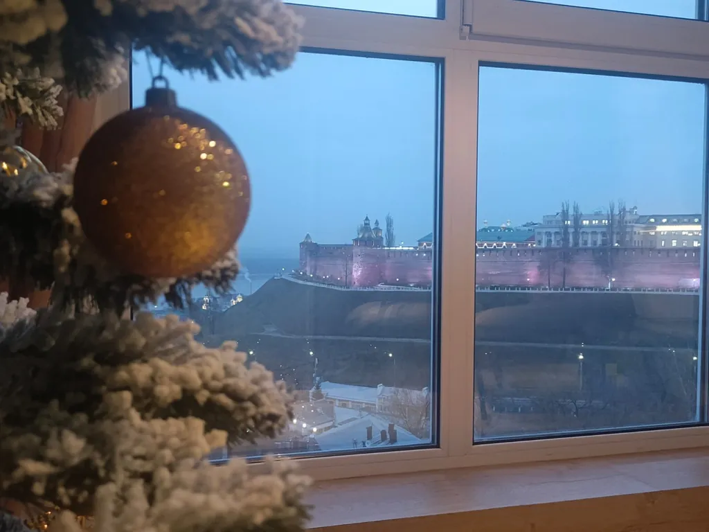 Квартира с панорамным видом на Кремль и слияние рек Волги и Оки