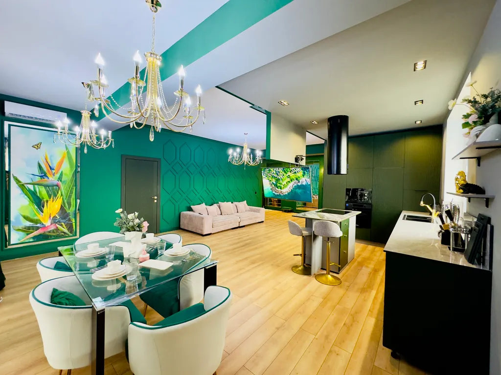 Люкс квартира с 2 спальнями с панорамным видом — аренда посуточно в Алматы