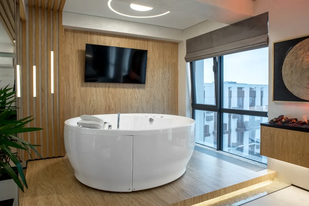 Большая романтическая студия с джакузи и видом на море в ЖК Моравия