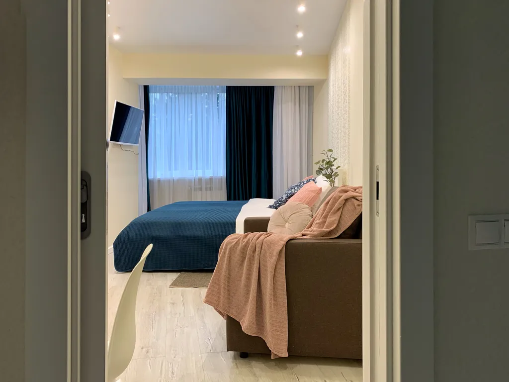 Квартира Апартаменты Grand-Marina Premier с балконом и видом на пальмовую аллею — Сочи